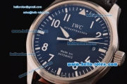 IWC Pilot's Mark XVI Swiss ETA 2892 Automatic Steel Case with Black Dial Numeral Markers and Black Leather Strap