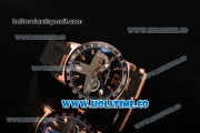 Ulysse Nardin El Toro / Black Toro Asia Automatic Rose Gold Case with Black Dial Stick Markers and PVD Bezel