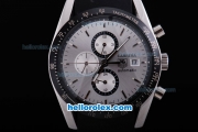 Tag Heuer Carrera Automatic with Silver Dial and Rubber Strap