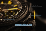 Hublot King Power F1 Swiss Valjoux 7750 Automatic CF Case with Skeleton Dial and Black Rubber Strap