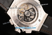 Hublot Chukker Bang Chrono Swiss Valjoux 7750-DD Automatic Steel Case with Black Dial and Brown Leather Strap