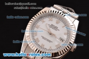 Rolex Datejust Automatic Movement Full Steel with ETA Coating Case and White Dial