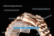 Rolex Datejust Swiss ETA 2671 Automatic Rose Gold Case with Yellow Dial Diamonds Markers and Rose Gold Bracelet (BP)