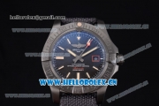 Breitling Avenger BlackBird Swiss ETA 2824 Automatic Titanium Case with Black Dial Black Leather Strap and Stick Markers