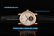 A.Lange&Sohne Glashutte Swiss Tourbillon Manual Winding Movement Rose Gold Case with White Dial and Black Arabic Numerals