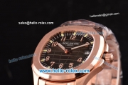 Patek Philippe Aquanaut Swiss ETA 2824 Automatic Rose Gold Case/Strap with Chocolate Dial