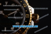 Rolex GMT-Master II Asia 2813 Automatic Steel Case with Black Dial and Brown Nylon Strap Dot Markers