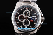 Chopard Gran Turismo GT XL Chronograph Quartz Movement with Black Dial and Silver Case-SSband