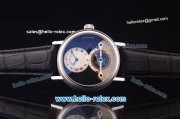 Breguet Classique Complications Tourbillon Manual Winding Steel Case with Black Leather Strap