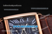 Cartier Tank MC Asia ST16 Automatic Rose Gold Case with Blue Dial and Roman Numeral Markers - ETA Coating