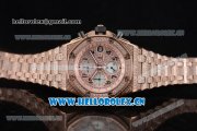 Audemars Piguet Royal Oak Offshore Seiko VK67 Quartz Rose Gold/Diamonds Case with Rose Gold Dial and Diamonds Bezel