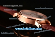 A.Lange&Sohne Lange 1 Tourbillon Asia Automatic Rose Gold Case with Brown Leather Bracelet and White Dial