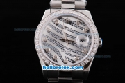 Rolex Datejust Oyster Perpetual with Diamond Bezel,Diamond Crested Dial and Diamond Marking