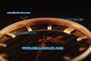 Hublot Classic Fusion Swiss ETA 2824 Automatic Rose Gold Case with PVD Bezel and Black Grid Dial - 1:1 Original