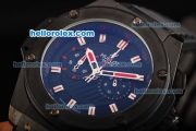 Hublot Big Bang Chronograph Miyota Quartz Movement PVD Case with Black Dial and Red Stick Markers