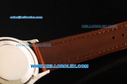 IWC Portuguese Yacht Club Chronograph Miyota Quartz Movement Steel Case with Brown Dial and Leather Strap
