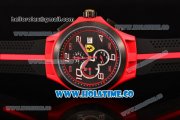 Scuderia Ferrari Lap Time Watch Chrono Miyota OS10 Quartz Red PVD Case with Black Dial and White Arabic Numeral Markers