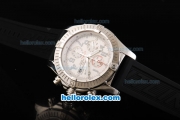 Breitling Avenger Swiss Valjoux 7750 Automatic Movement Steel Case with White Dial and Grey Numeral Markers-Small Calendar