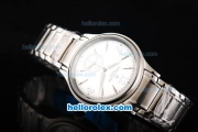 Patek Philippe Automatic Movement Steel Case with Silver Dial and Steep Strap