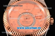 Rolex Sky-Dweller Asia Automatic Two Tone Case with Black Dial and Roman Numeral Markers