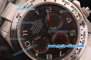 Rolex Daytona ETA Original 7750 Automatic Steel Case/Strap with Grey Dial and Arabic Numeral Markers