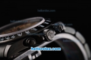 Rolex Daytona Miyota Quartz Movement Full PVD with Yellow Dial and White Stick Markers