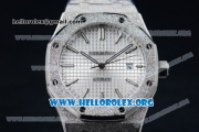 Audemars Piguet Royal Oak 41MM Asia Automatic Steel Case with White Dial and Steel Bracelet (EF)