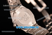 Audemars Piguet Royal Oak 33MM Miyota Quartz Steel Case/Bracelet with Blue Dial Stick Markers and Diamonds Bezel (EF)