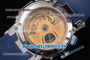 Ulysse Nardin Executive Dual Time & Big Date Asia ST25 Automatic Steel Case Blue Dial Blue Bezel and Blue Rubber Strap