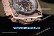 Hublot Masterpiece MP 08 Antikythera Sunmoon Asia 2813 Automatic Rose Gold Case Skeleton Dial and Army Green Leather Strap