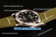 Rolex Explorer Cartier 2813 Auto Steel Case with Black Dial and Green Nylon Strap