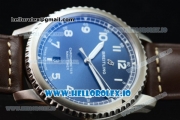 Breitling Navitimer 8 Swiss ETA 2824 Automatic Steel Case Blue Dial With Arabic Numeral Markers Brown Leather Strap(ZF)