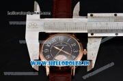 Jaeger-LECoultre Rendez-Vous Swiss ETA 2824 Automatic Rose Gold Case with Black Dial and Arabic Numeral Markers