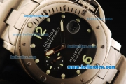 Panerai Pam 199 Luminor Submersible Automatic Movement Steel Case with Black Dial and Steel Strap