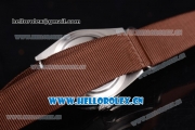 Rolex Milgauss Vintage Asia 2813 Automatic Steel Case with Brown Dial Dot Markers and Brown Nylon Strap