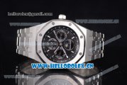 Audemars Piguet Royal Oak Perpetual Calendar Asia ST17 Automatic Stainless Steel Case/Bracelet with Black Dial and Stick Markers (EF)