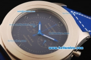 Panerai Radiomir Mare Nostrum Chronograph Quartz Movement Steel Case with Blue Dial and Blue Strap