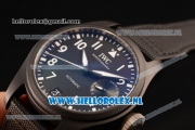 IWC Big Pilot'S Asia Auto PVD Case with Black Dial and Black Nylon Strap - 1:1 Origianl (ZF)