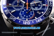 Tag Heuer Formula 1 Chronograph Miyota Quartz Stainless Steel Case/Bracelet with Blue Dial and Stick/Arabic Numeral Markers