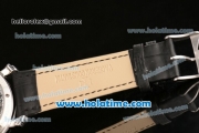 Vacheron Constantin Malte ST22 Automatic Steel Case with Blue Markers White Dial and Black Leather Bracelet