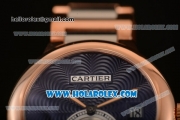 Cartier Rotonde De Miyota Quartz Two Tone Case with Blue Dial and Rose Gold/Steel Bracelet