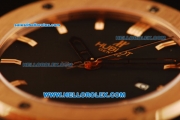 Hublot Classic Fusion Swiss ETA 2824 Automatic Rose Gold Case with Black Dial and Black Rubber Strap - 1:1 Original