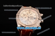 Breitling Chronomat Evolution Swiss Valjoux 7750 Automatic Steel Case with White Dial and Silver Stick Markers (BP)