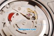 Rolex Datejust II Oyster Perpetual Automatic Movement White waviness Dial with Black Rome Numeral Marker and SS Strap