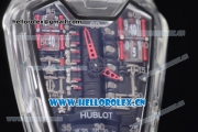 Hublot MP-05 Laferrari Sapphire Limited Edition Asia Manual Winding Polished Sapphire Crystal Case with Skeleton Dial Red Second Hand and Aerospace Nano Translucent Strap