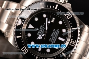 Rolex Deepsea Sea-Dweller Swiss ETA 2836 Automatic Steel Case with Black Ceramic Bezel and White Markers (NOOB)