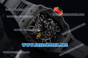 1:1 Richard Mille RM 35-02 RAFAEL NADA Japanese Miyota 9015 Automatic PVD Case with Skeleton Dial Black Rubber Strap