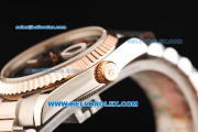 Rolex Datejust Automatic Movement Steel Case with Rose Gold Bezel and Two Tone Strap