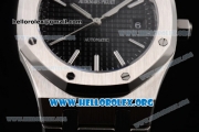 Audemars Piguet Royal Oak Clone AP Calibre 3120 Automatic Stainless Steel Case/Bracelet with Black Dial and Stick Markers (BP)