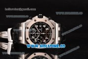 Audemars Piguet Royal Oak Offshore Black Themes Chrono Swiss Valjoux 7750 Automatic Steel Case with Black Dial and White Markers